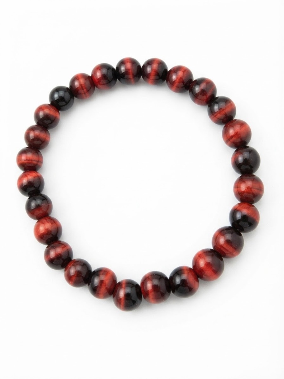Red Tiger Eye stone Stretch Bracelet - Women Jewelry
